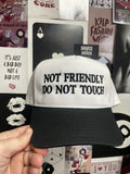 Black/white not friendly hat READY TO SHIP