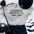 Expensive difficult & talks back embroidered color blast tshirt