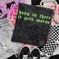 Hang in there Embroidered Mineralwash Tshirt