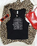 nerdy dirty inked & curvy cropped tank