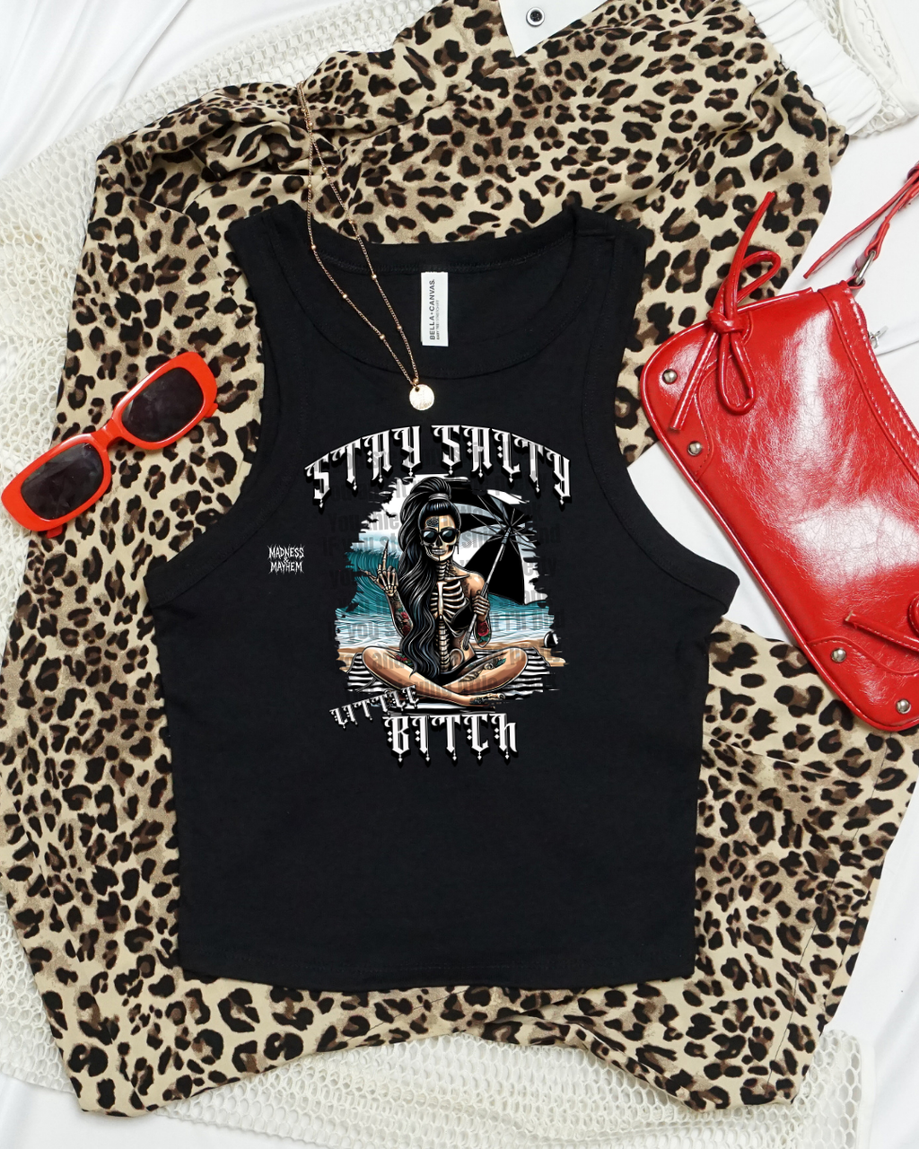salty bitch cropped tank