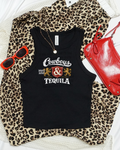 cowboys & tequila cropped tank