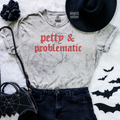 Petty & problematic embroidered color blast tshirt