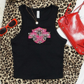 8ball Harley cropped tank