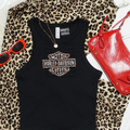 Leopard Harley cropped tank
