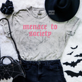 Menace to society embroidered color blast tshirt