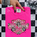 Neon pink 8ball Harley shirt