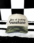 Camo ray of fucking sunshine embroidered Hat