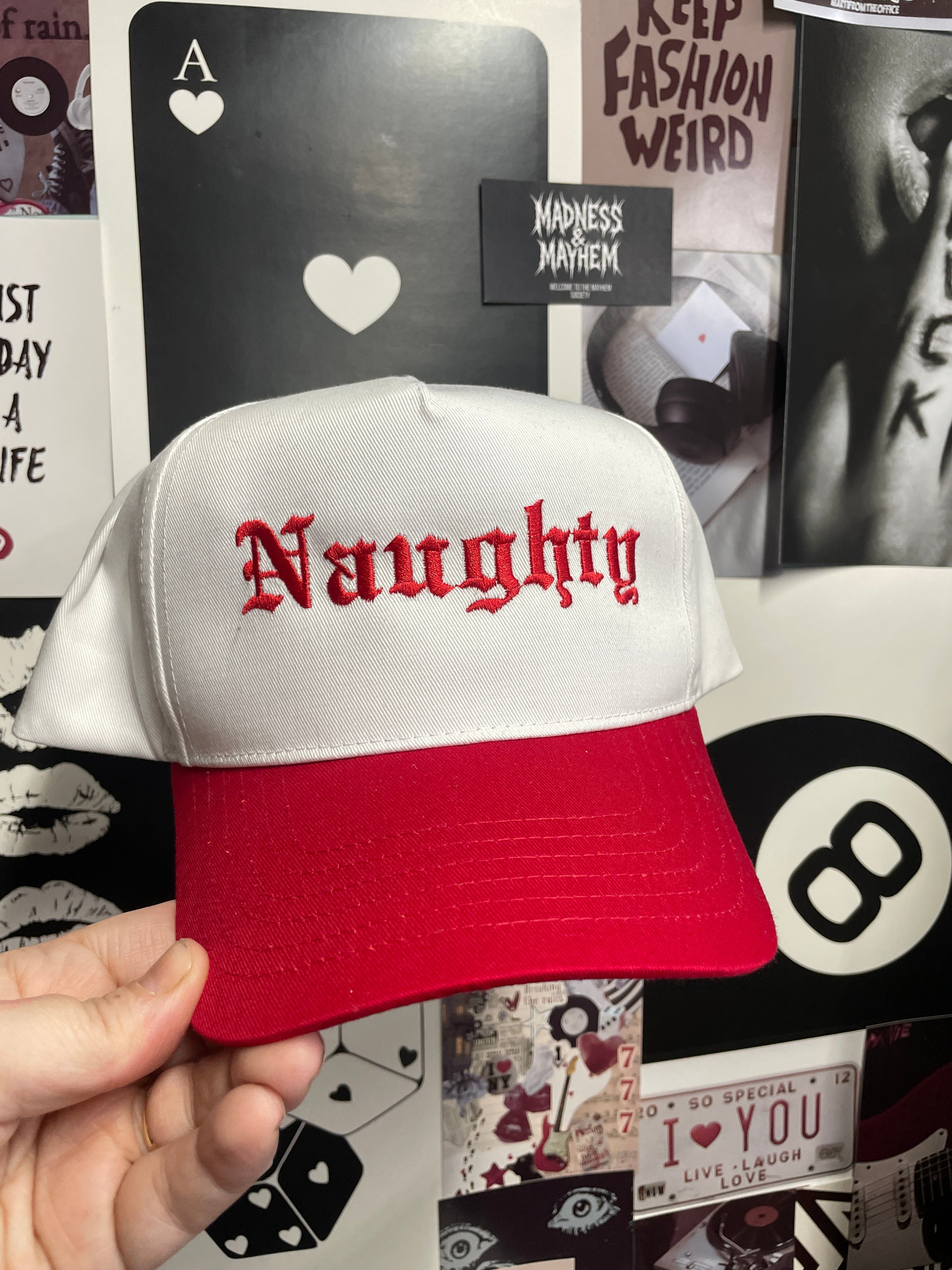 Naughty hat READY TO SHIP