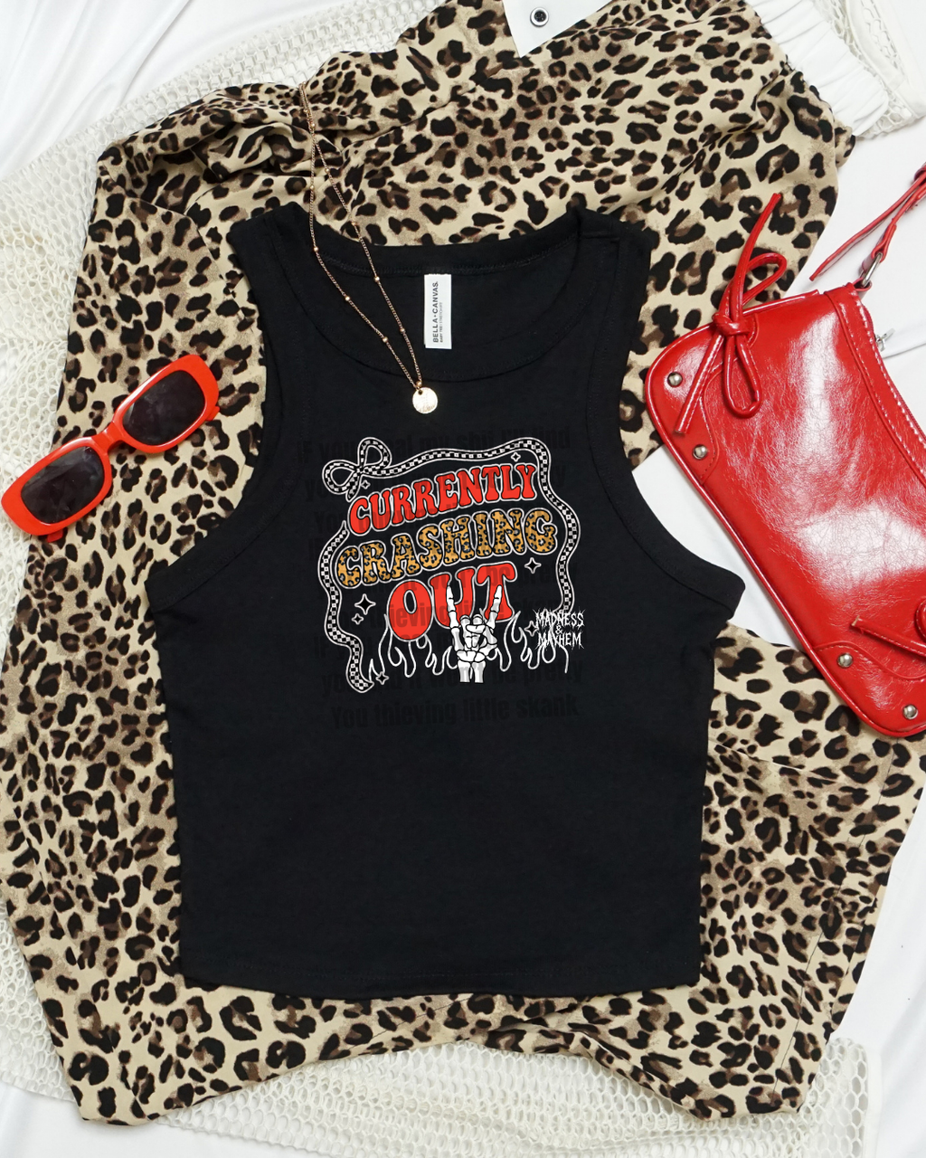 currently crashing out cropped tank