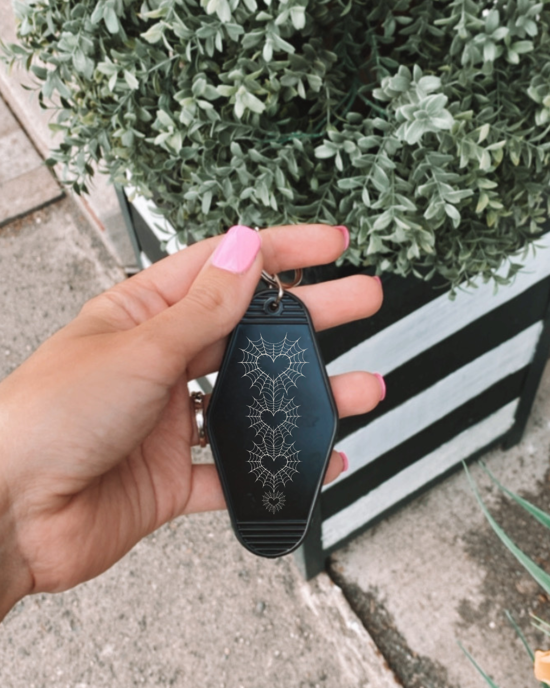Web hearts Hotel Keychain