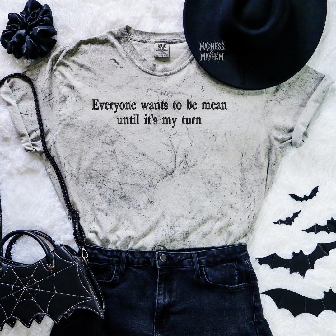 Be mean embroidered color blast tshirt