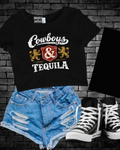 Cowboys & tequila Cropped Tee