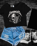 Unhinged skull Cropped Tee