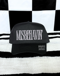 Misbehavin embroidered Black Hat