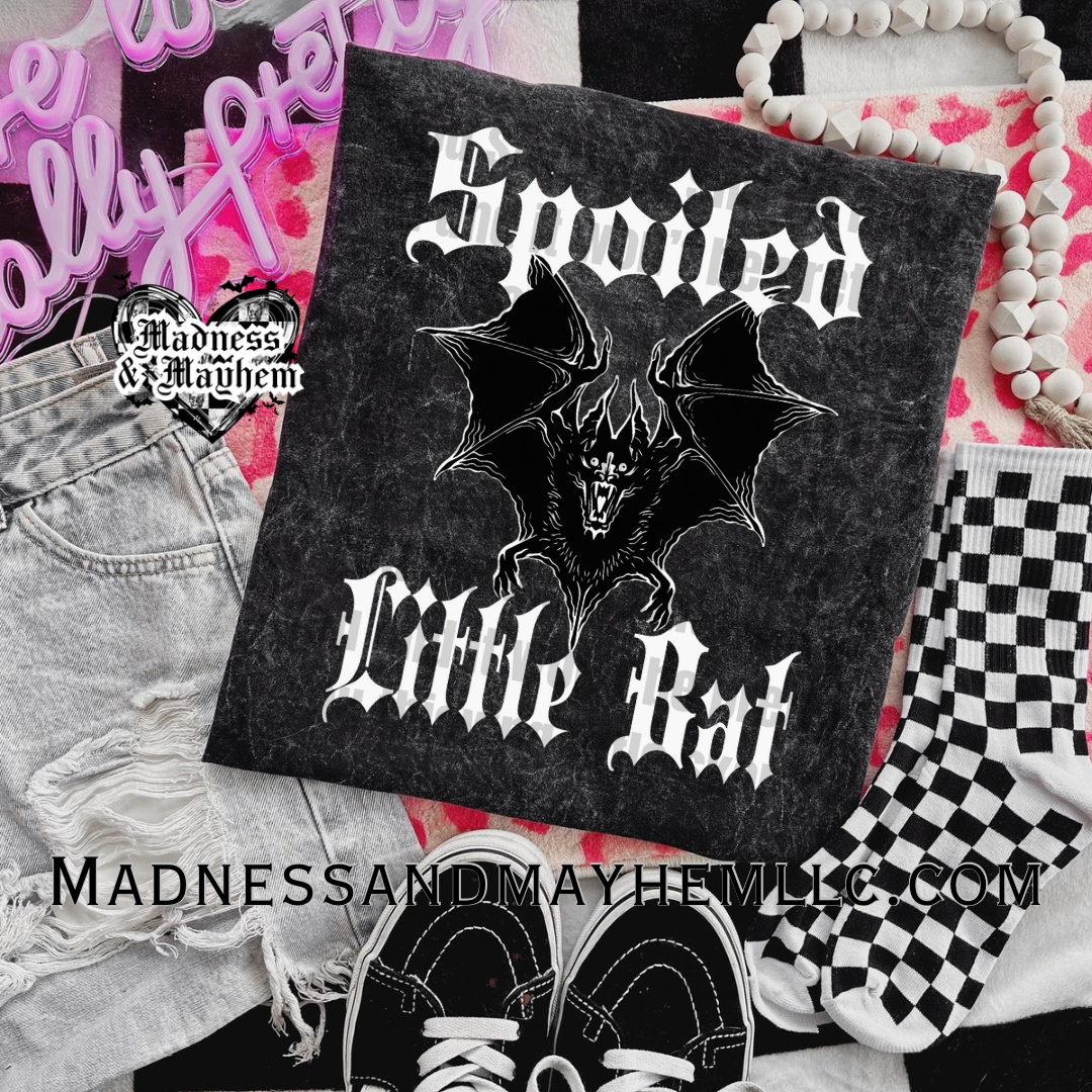Spoiled little bat mineral wash tee