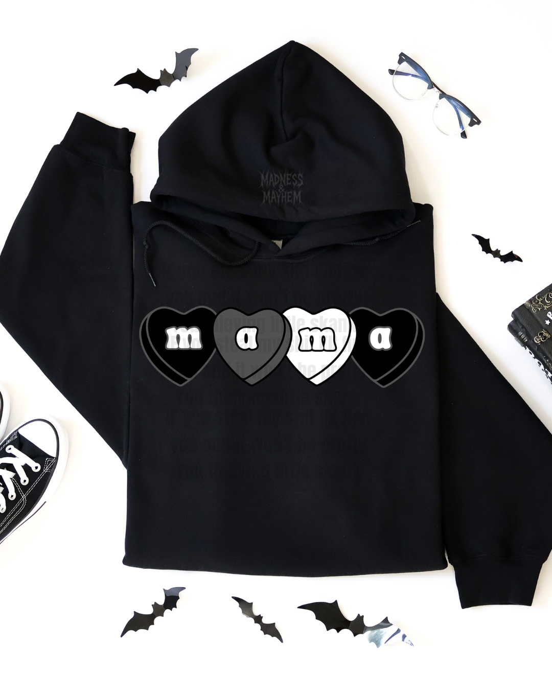 Mama candy hearts hoodie