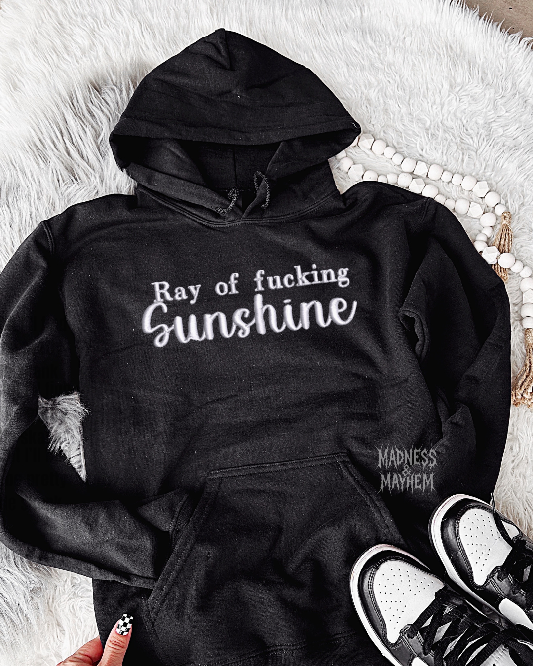 Ray of fucking sunshine Embroidered Hoodie