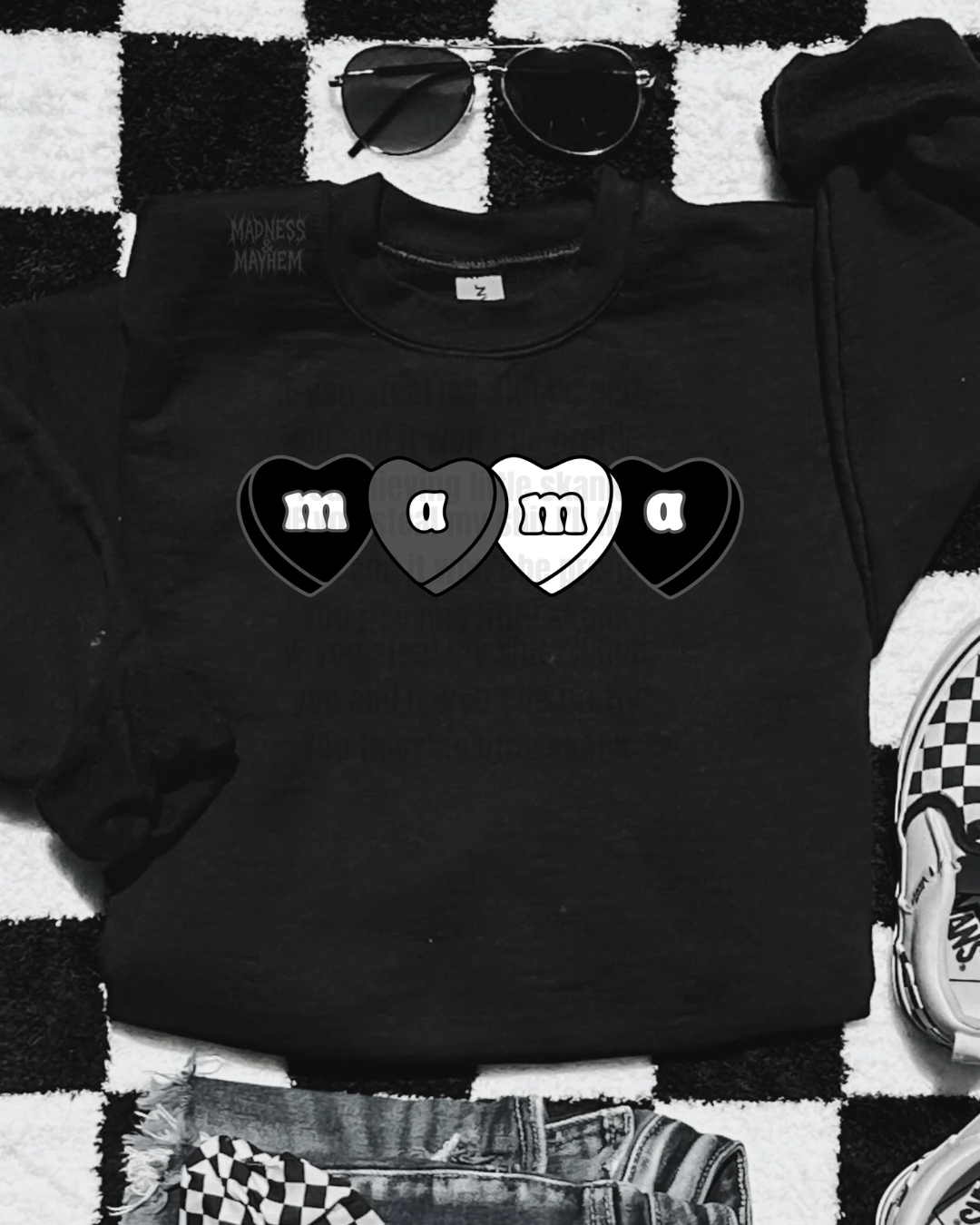 Mama candy hearts sweatshirt
