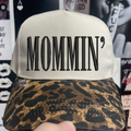 Mommin Leopard embroidered hat