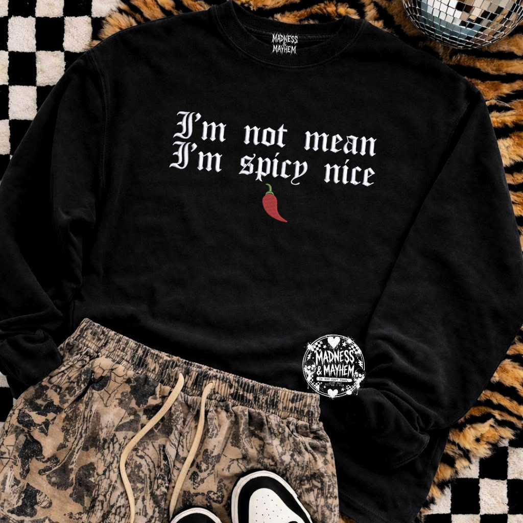 Spicy nice embroidered sweatshirt