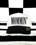 Mommin embroidered hat (black/white)