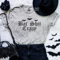Bat shit crazy embroidered color blast tshirt