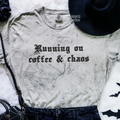 Coffee & chaos embroidered color blast tshirt