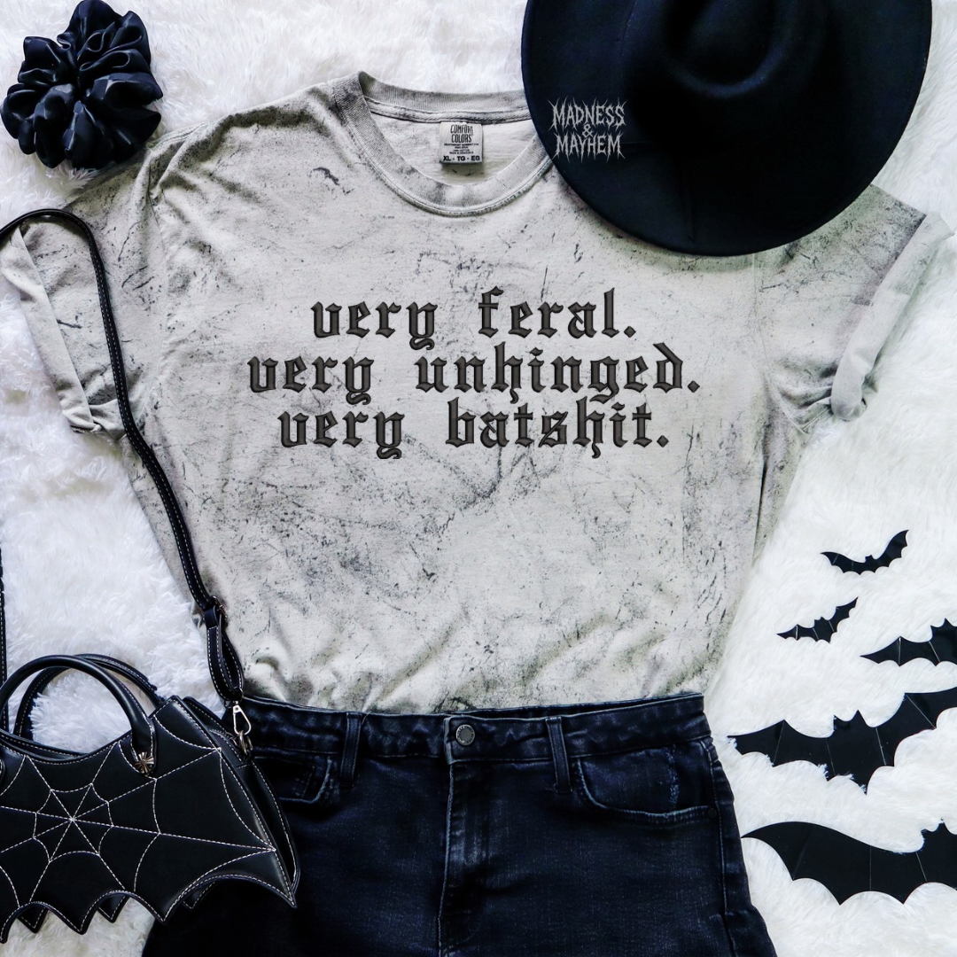 Very feral embroidered color blast tshirt