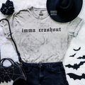 Imma crashout embroidered color blast tshirt
