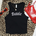 Baddie embroidered cropped tank