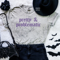 PRETTY & problematic embroidered color blast tshirt