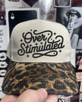 Overstimulated Leopard embroidered hat