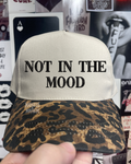 Not in the mood Leopard embroidered hat