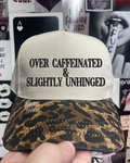 Over caffeinated & slightly unhinged Leopard embroidered hat
