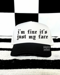 im fine embroidered hat (black/white)