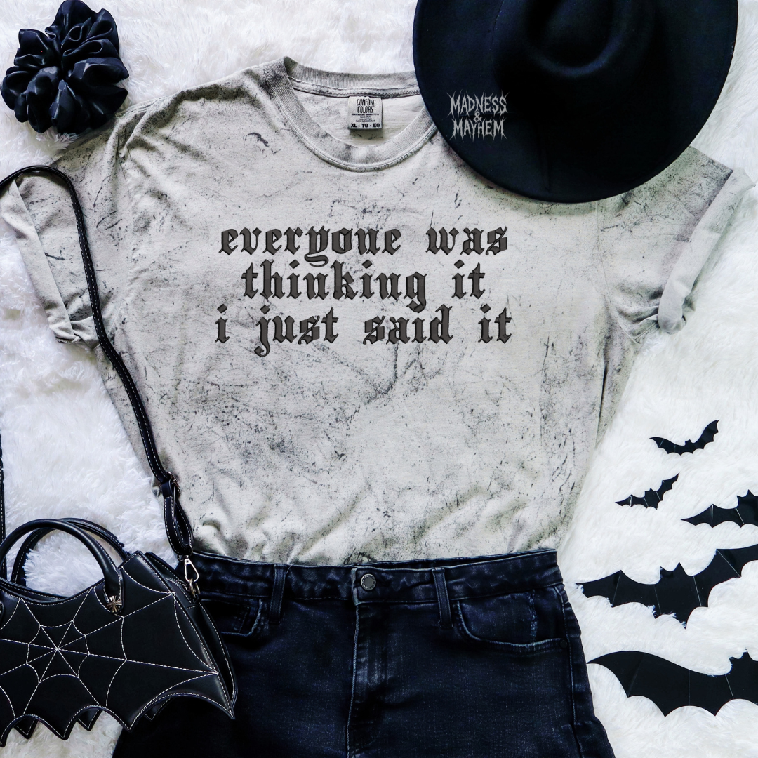 I just said it embroidered color blast tshirt