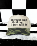 I just said it camo embroidered Hat