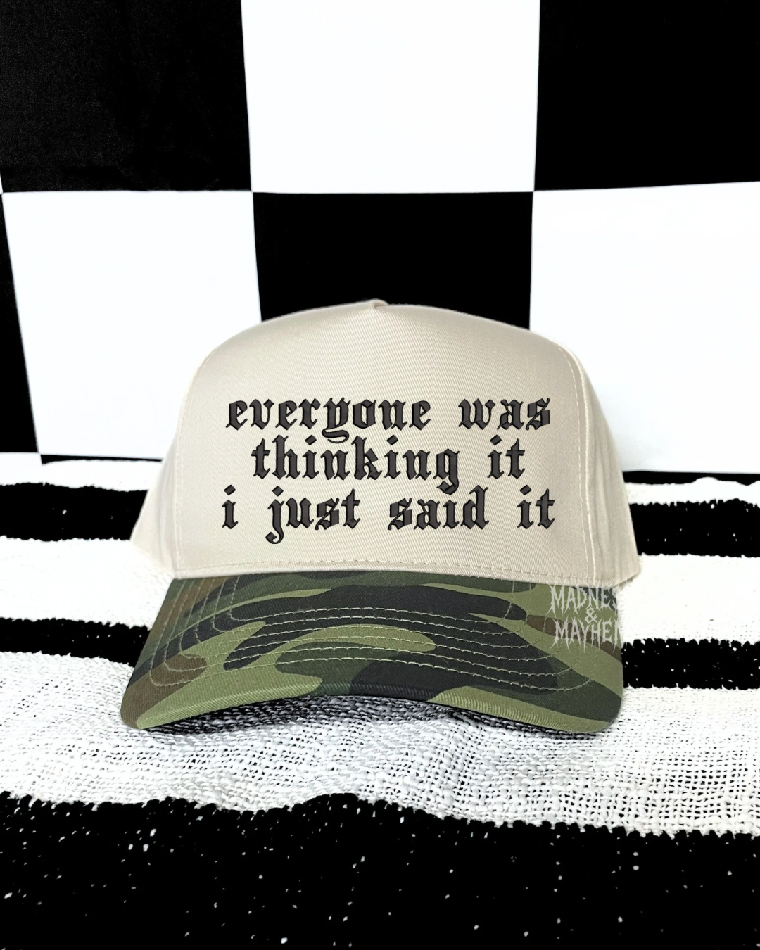 I just said it camo embroidered Hat