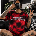 Amaze me embroidered tie dye T-shirt