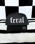 Feral embroidered Black Hat