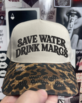 drink margs Leopard embroidered hat
