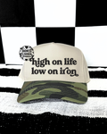 Low iron camo embroidered Hat
