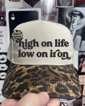 Low iron Leopard embroidered hat