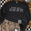One fuck embroidered sweatshirt