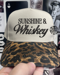sunshine & whiskey Leopard embroidered hat