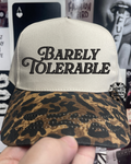 Barely tolerable Leopard embroidered hat