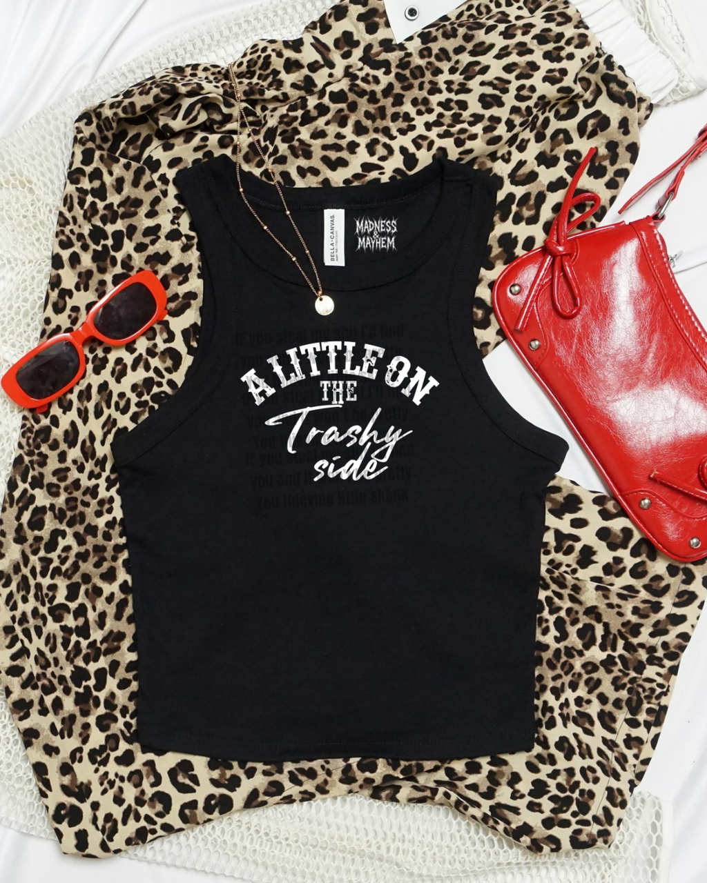 Trashy side cropped tank