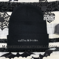 Coffee & books embroidered beanie