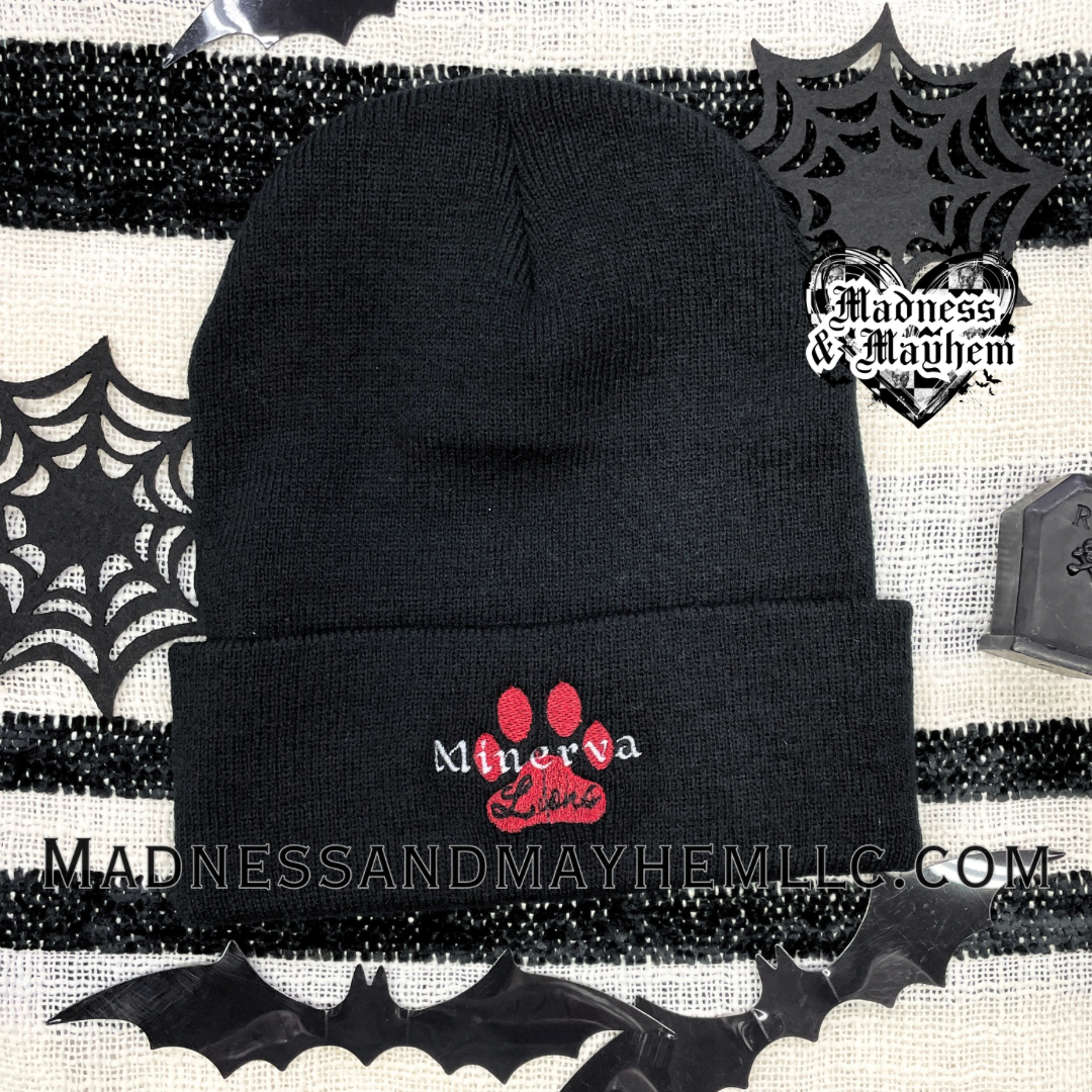 Minerva Lions embroidered beanie
